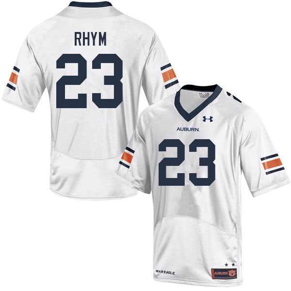 Men's Auburn Tigers #23 J.D. Rhym White 2022 College Stitched Football Jersey
